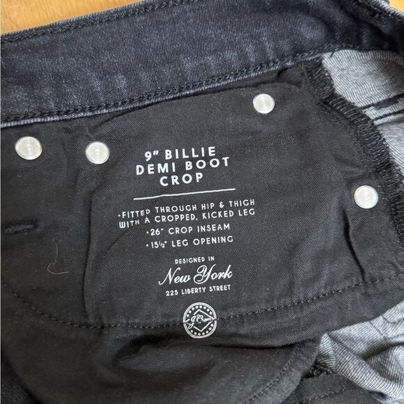 J.Crew Billie Demi Boot Crop Jeans Women’s Size 28 Black Raw Hem Style BK644 - Picture 6 of 10